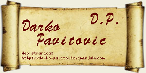 Darko Pavitović vizit kartica